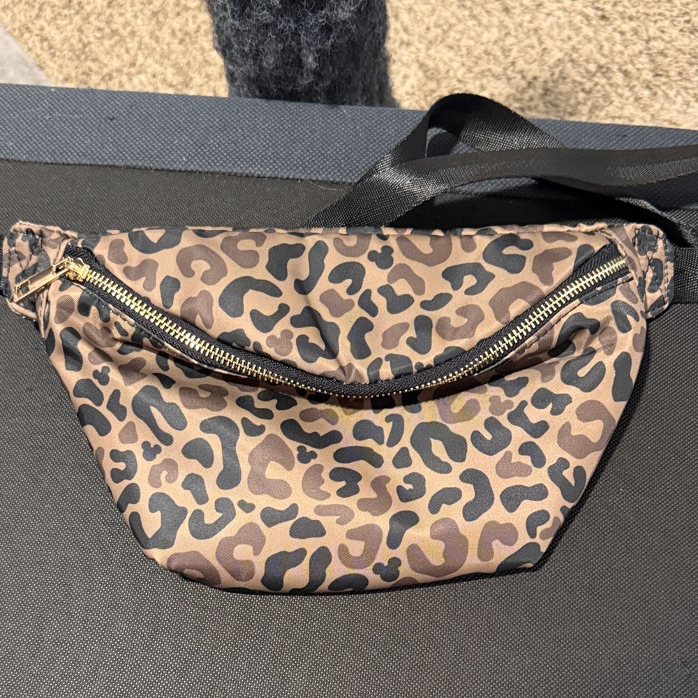 Mickey Leopard Print Fanny Pack
